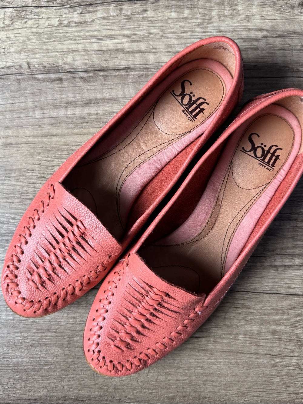 SOFFT Coral Woven Leather Loafers for Women